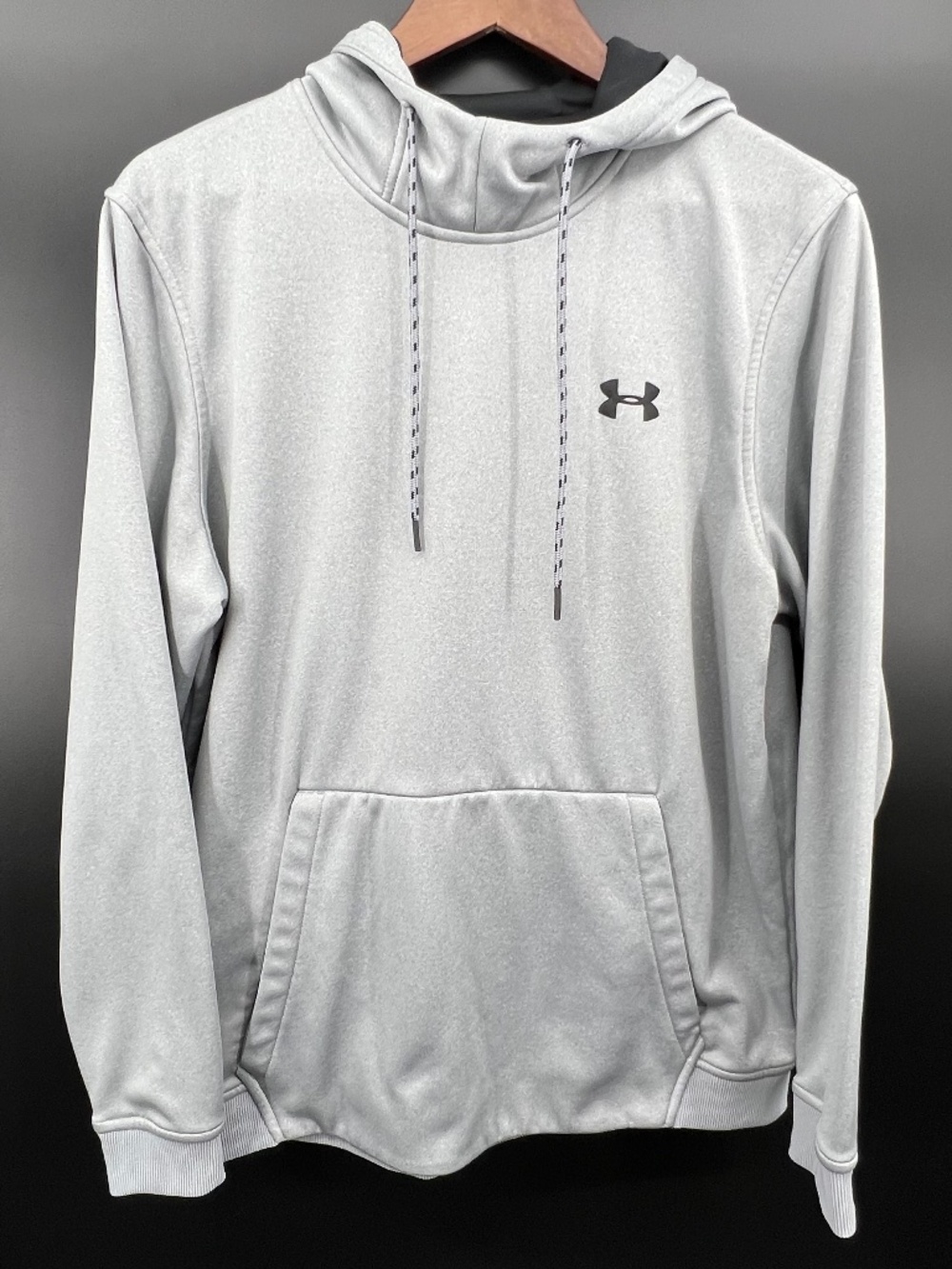 Under Armour Hoodie Men's Large Gray ColdGear Loose Fit Logo Hoodie Sweatshirt
